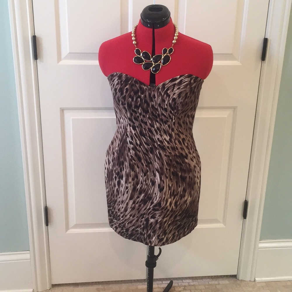 David Meister Leopard Dress